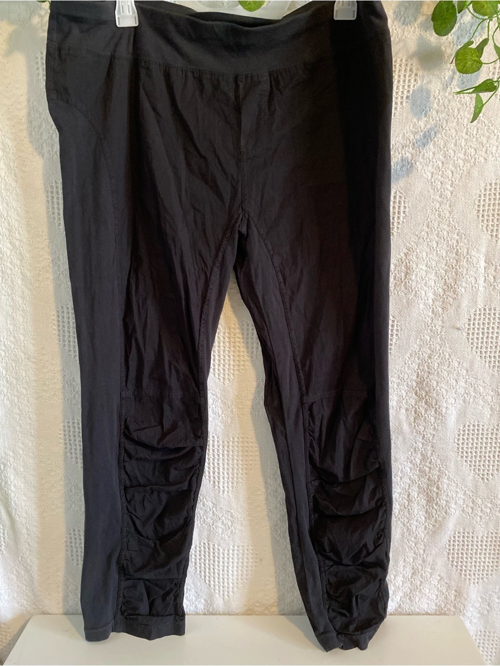 Wearables Black Cotton Blend Top with Stretch